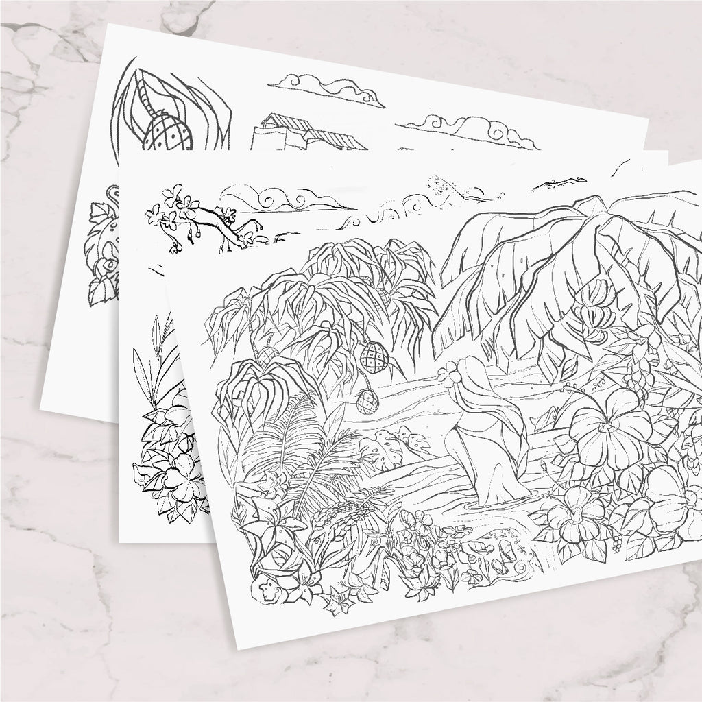 Okinawa Inspired Free Coloring Pages