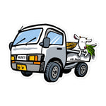 Kei Truck and Goat Waterproof Sticker