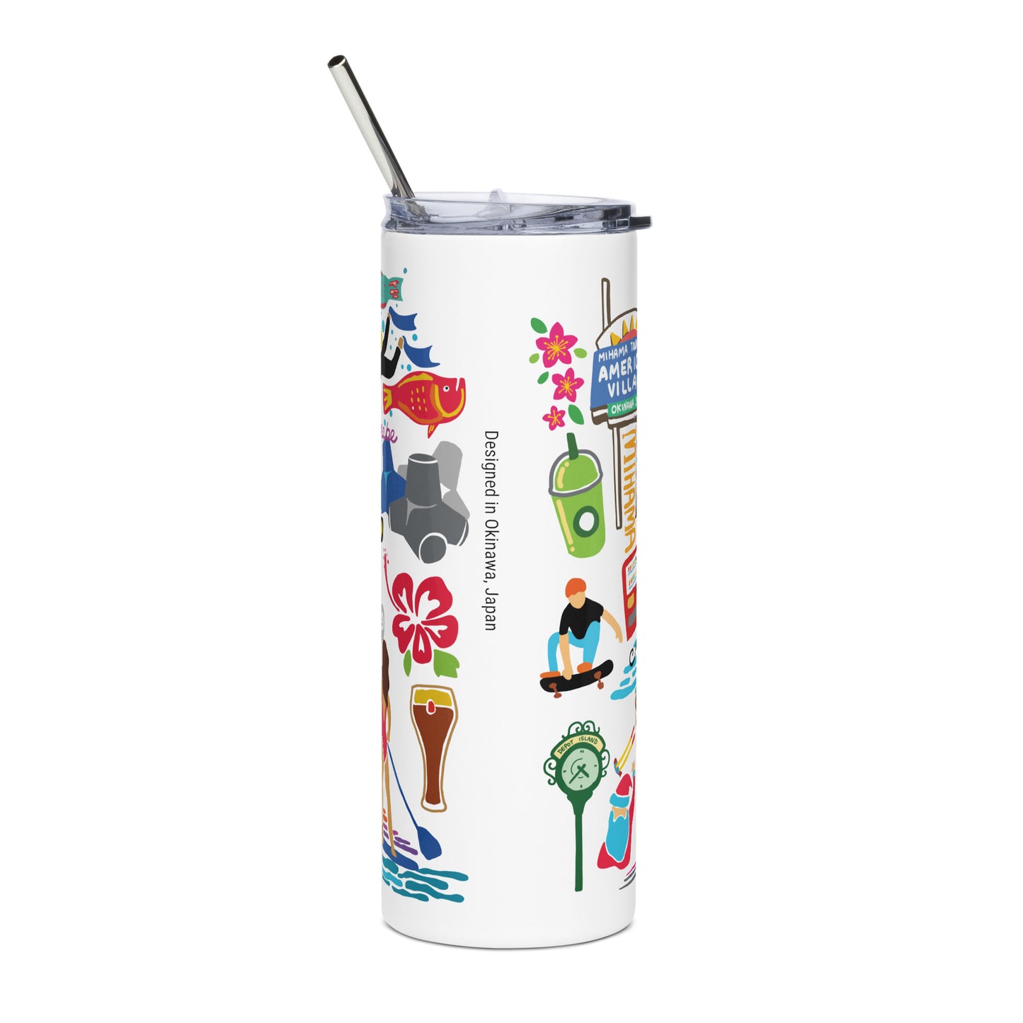 Chatan Okinawa Inspired 20 Oz. Stainless steel tumbler