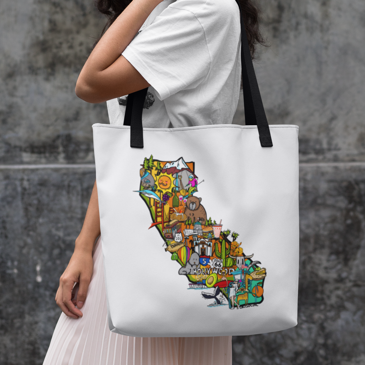 California The Beautiful Large Tote