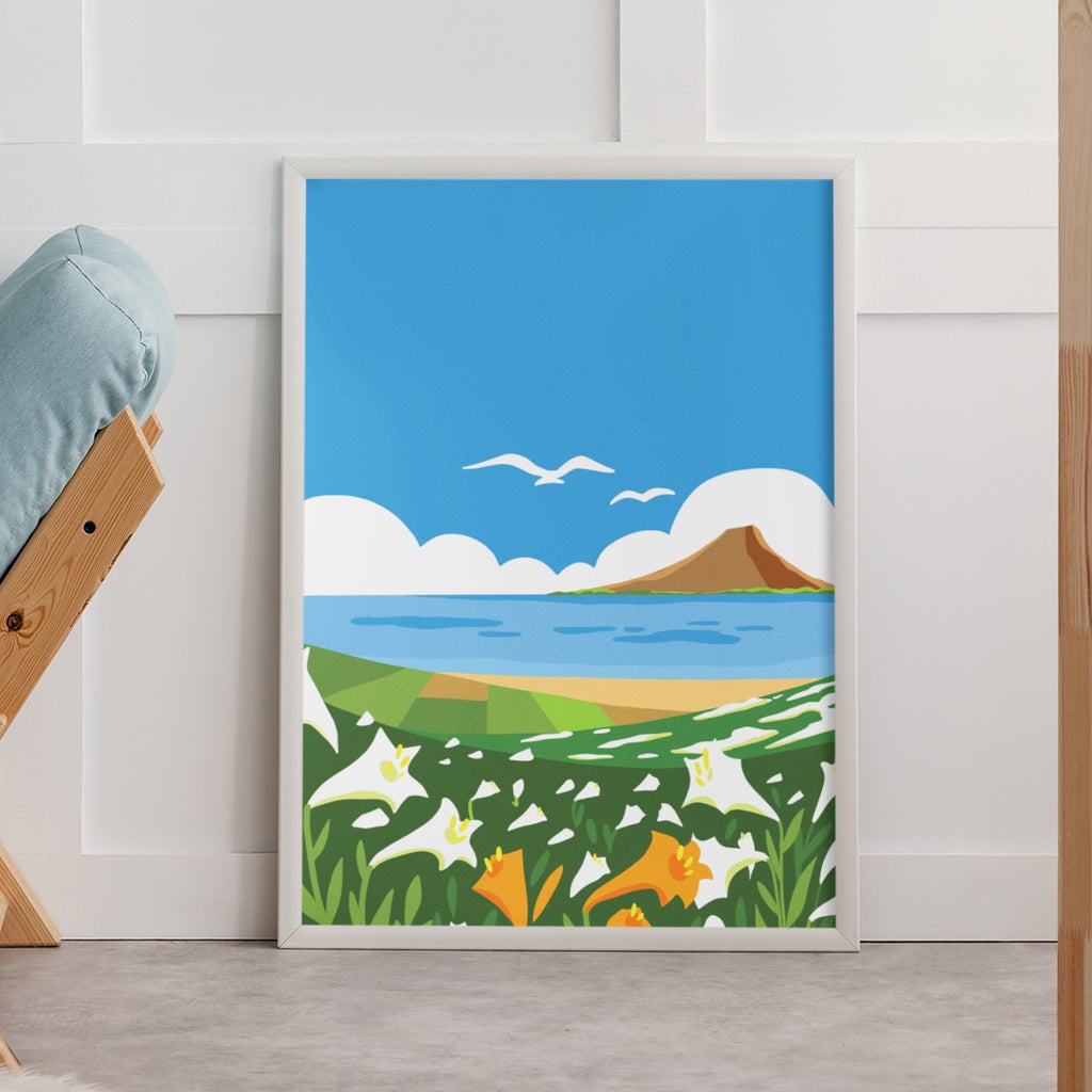 Okinawa Ie Jima Lily Field Poster