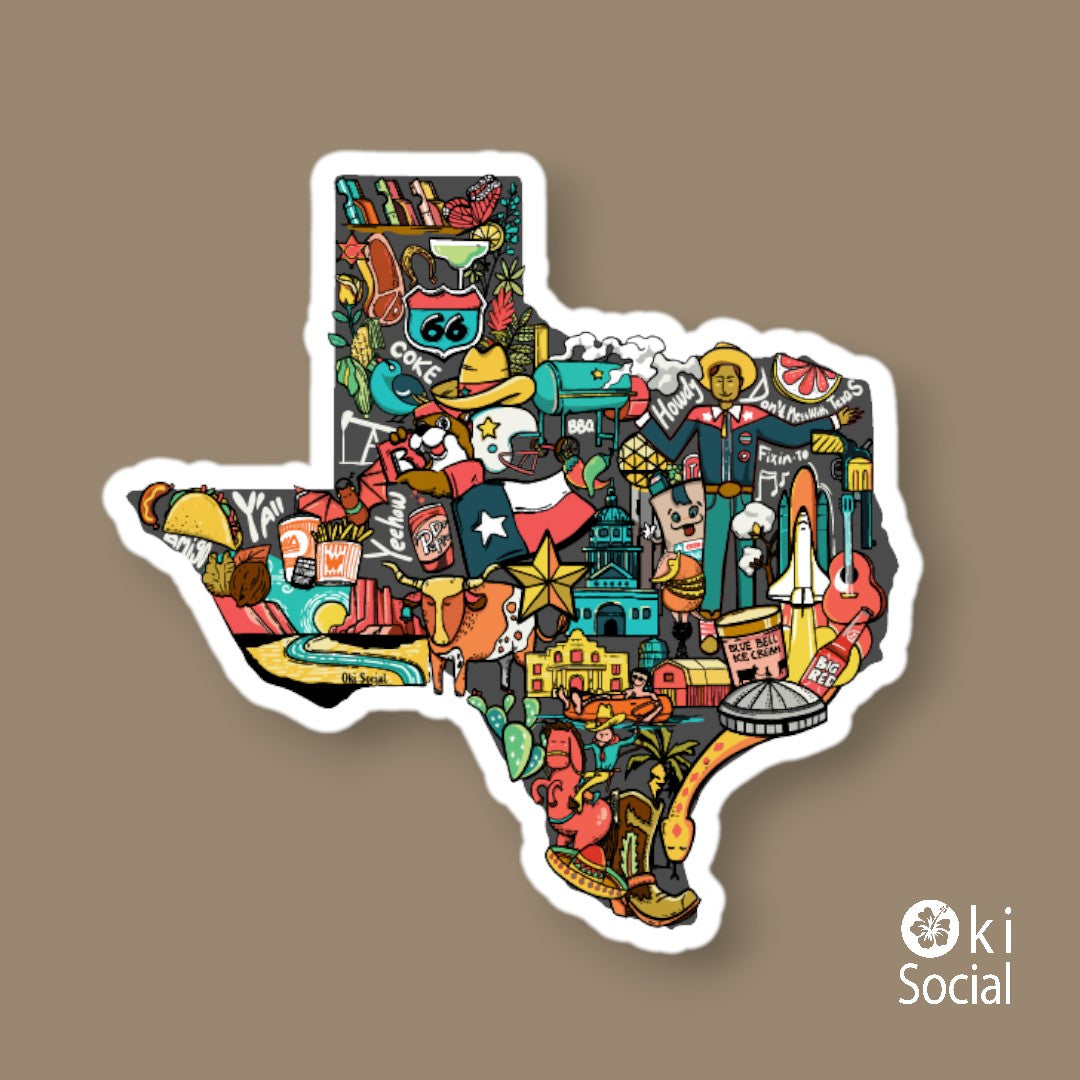 Texas Bubble-free Stickers