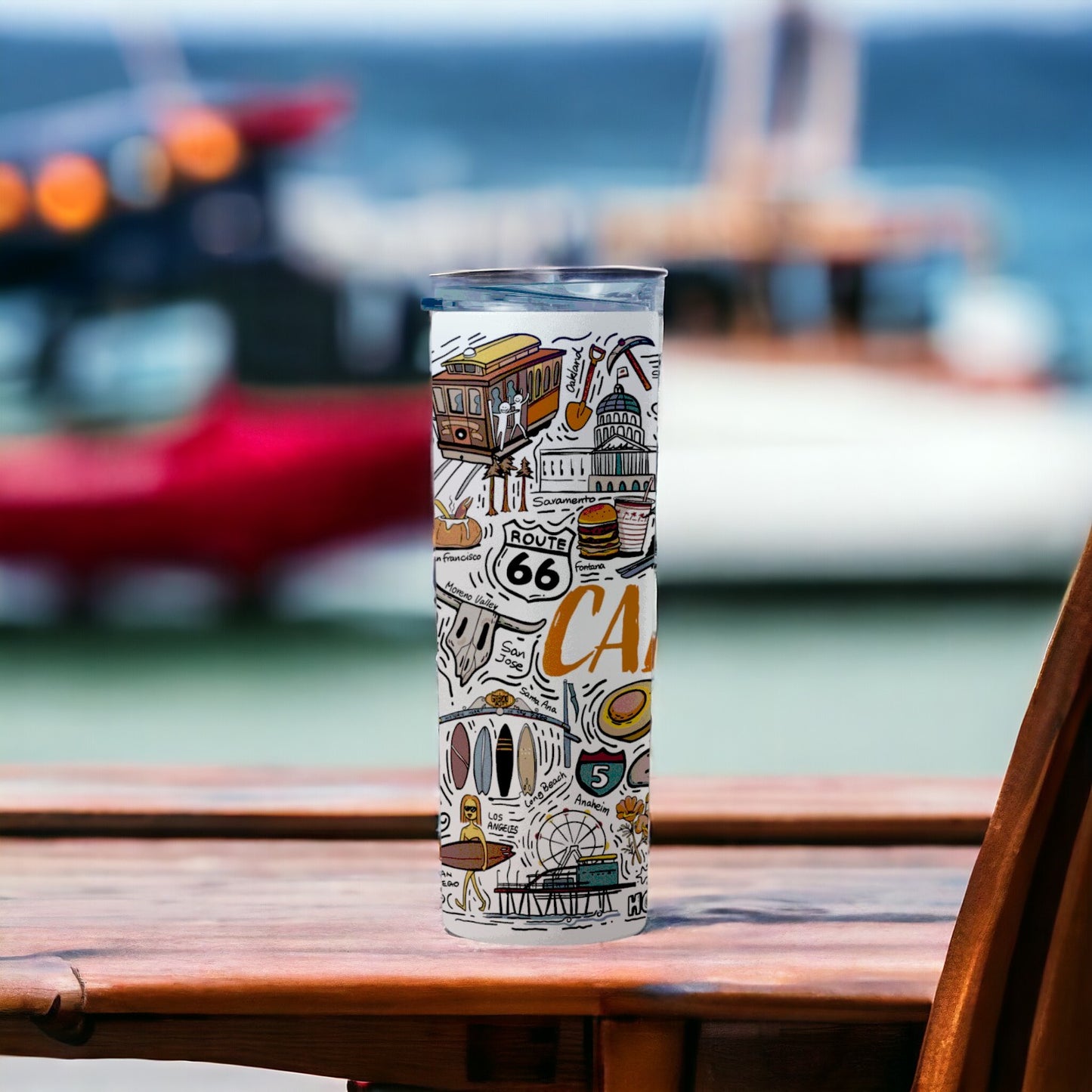 California Inspired 20Oz Stainless Steel Tumbler