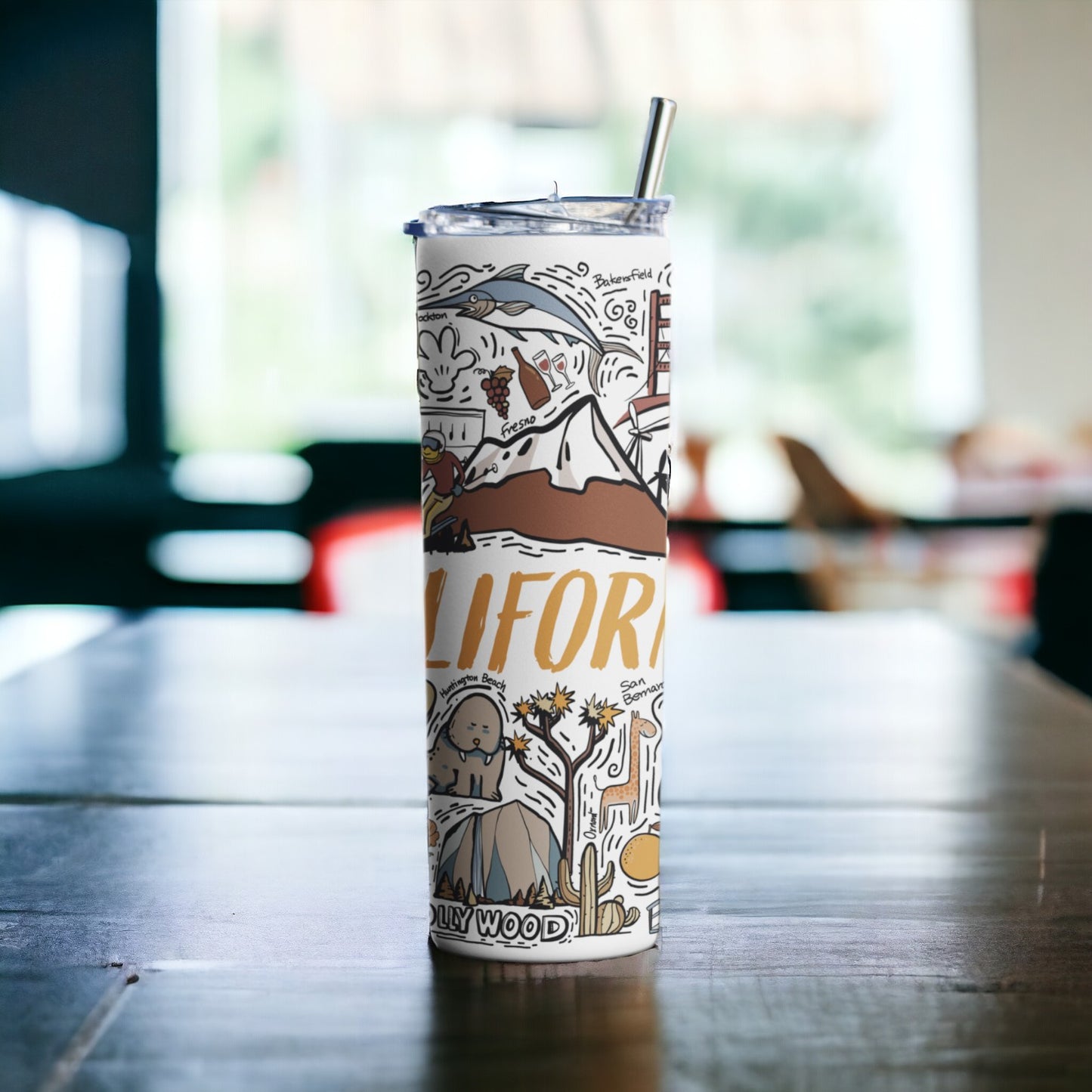 California Inspired 20Oz Stainless Steel Tumbler