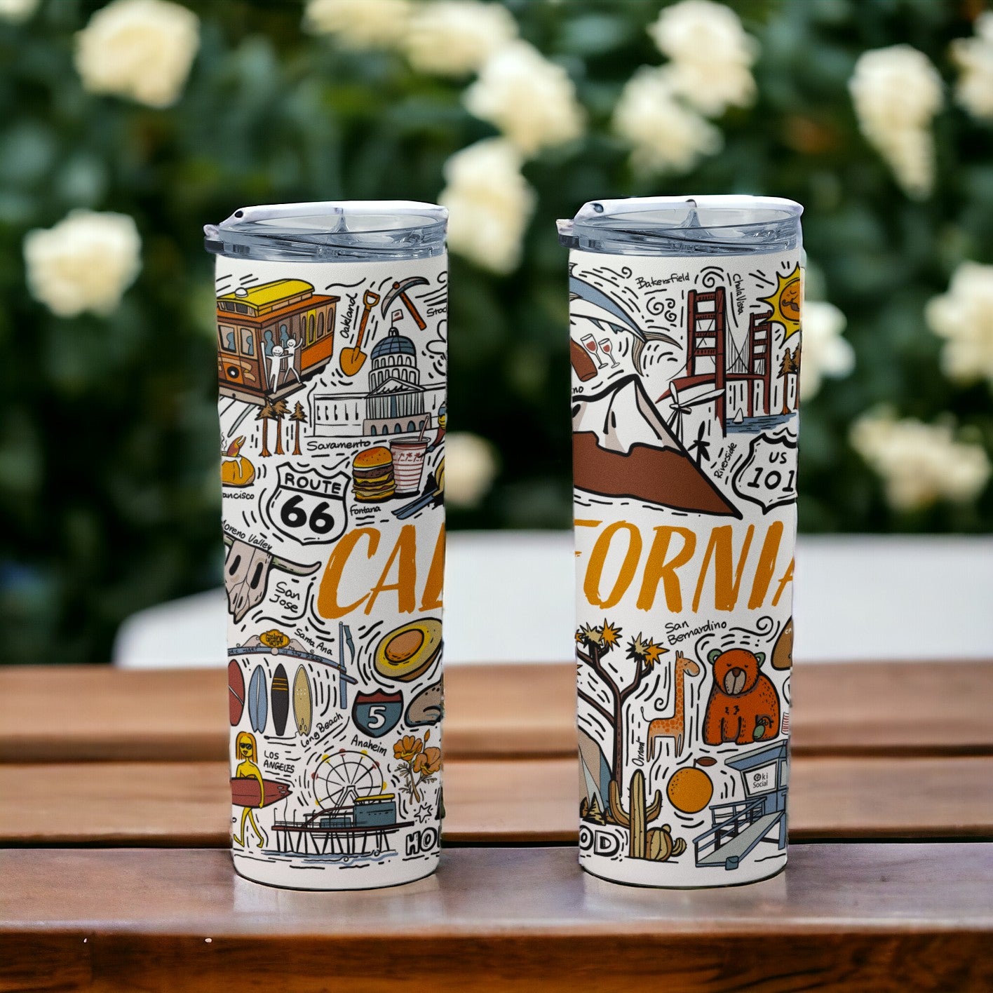 California Inspired 20Oz Stainless Steel Tumbler