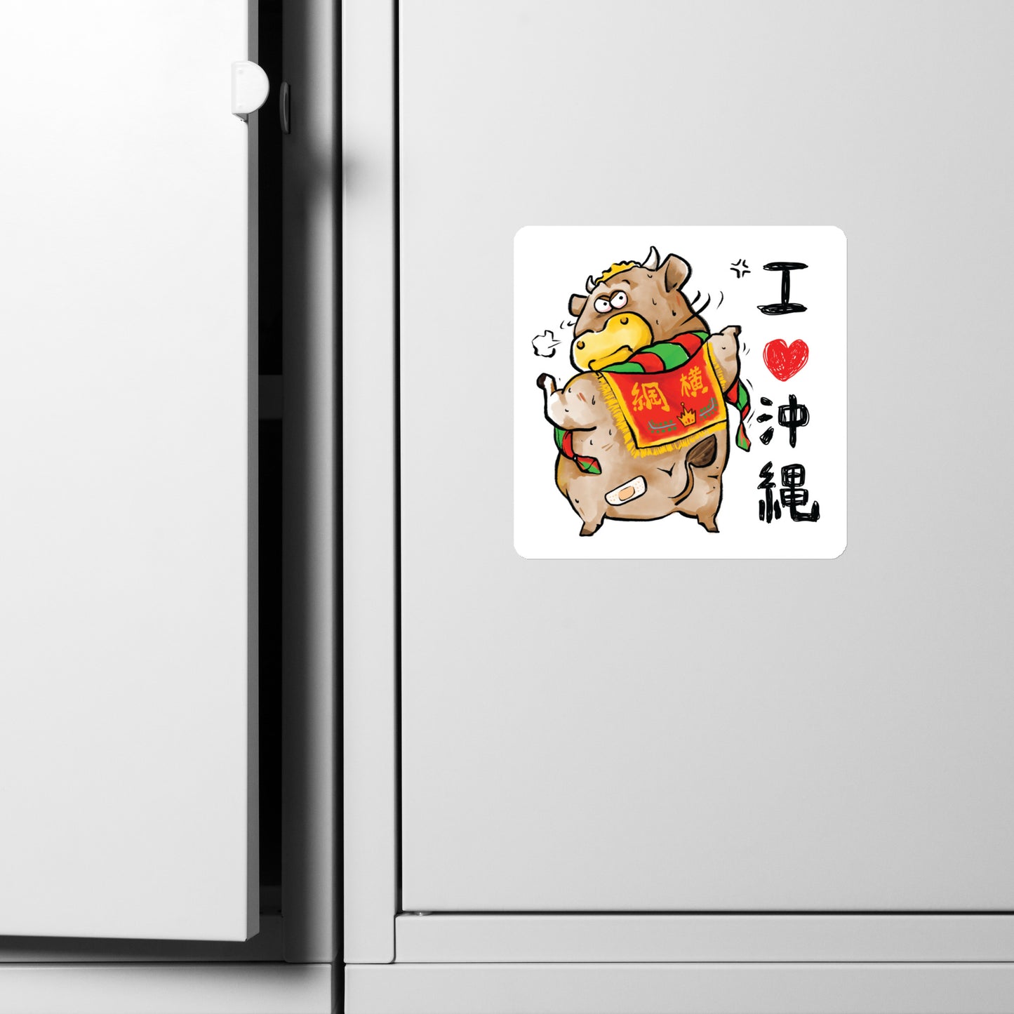 Champion Bull Die-Cut Magnet