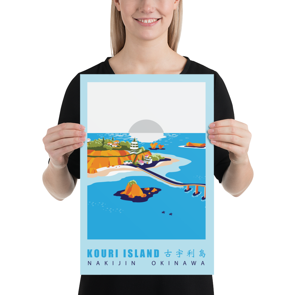 Kouri Island, Okinawa, Premium Travel Poster