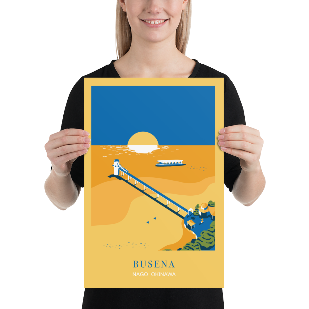 Busena of Nago City, Okinawa, Premium Travel Poster