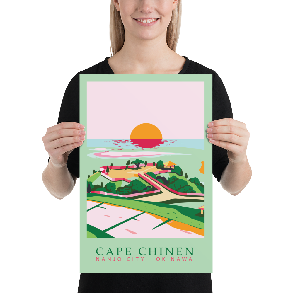 Cape Chinen, Okinawa, Premium Travel Poster