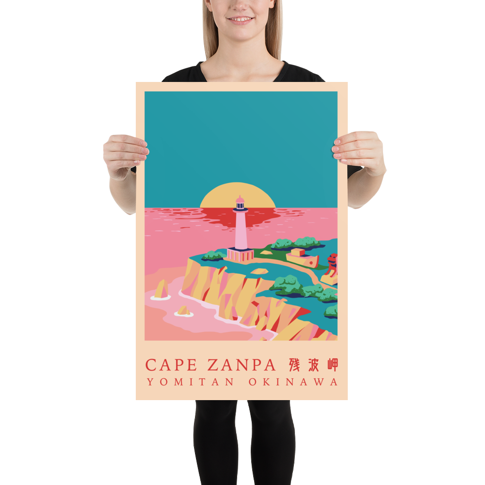 Cape Zanpa, Okinawa, Premium Travel Poster