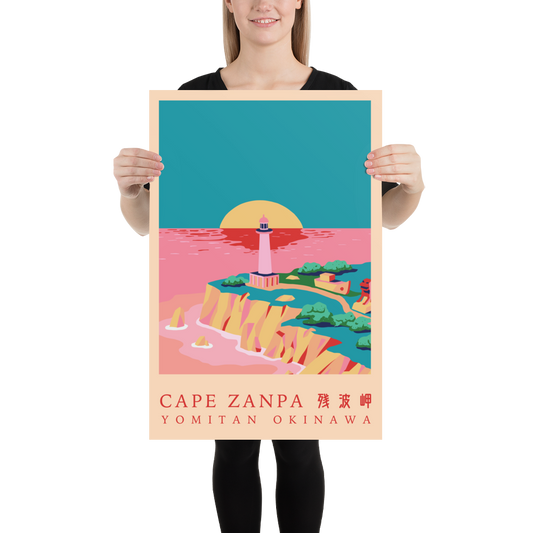 Cape Zanpa, Okinawa, Premium Travel Poster