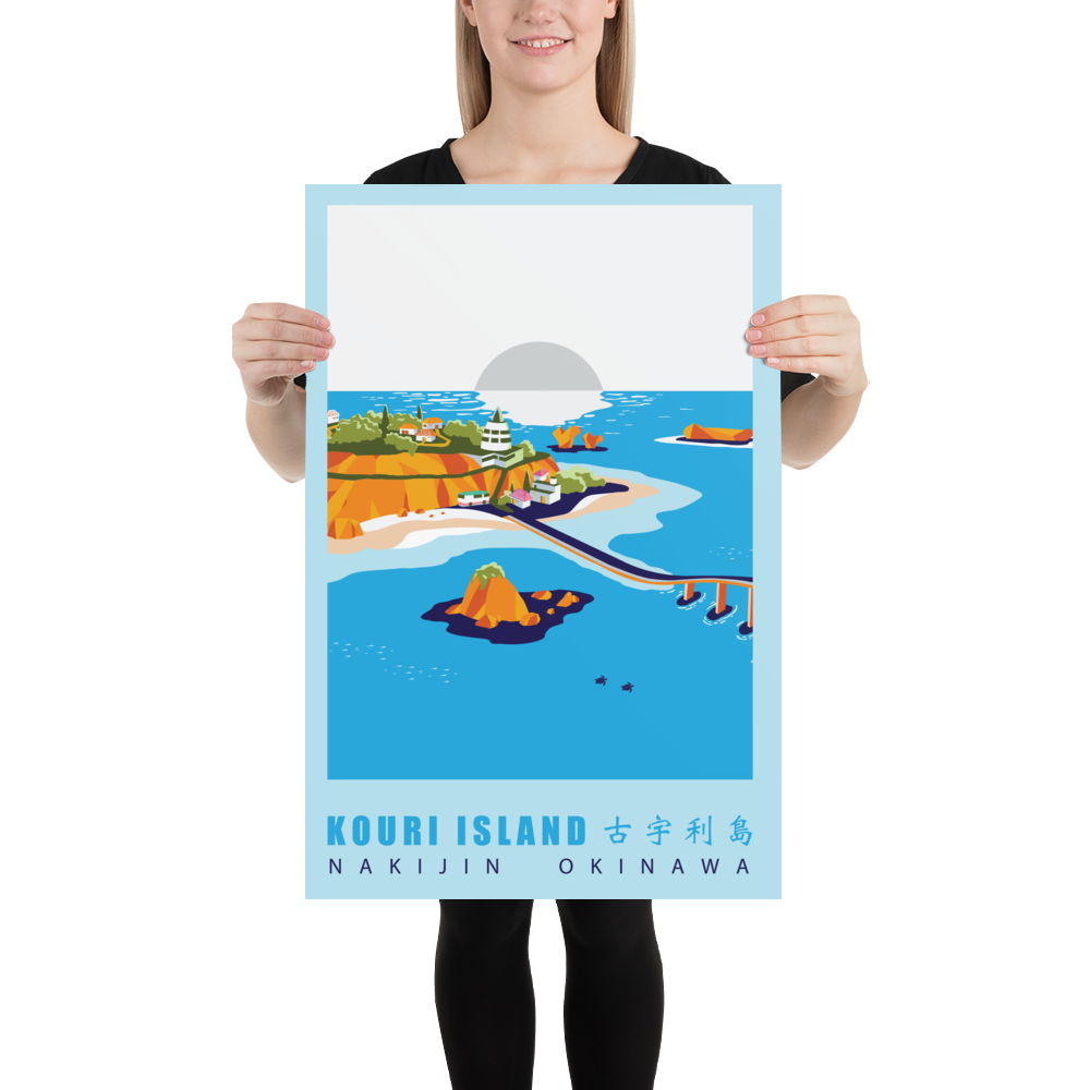 Kouri Island, Okinawa, Premium Travel Poster