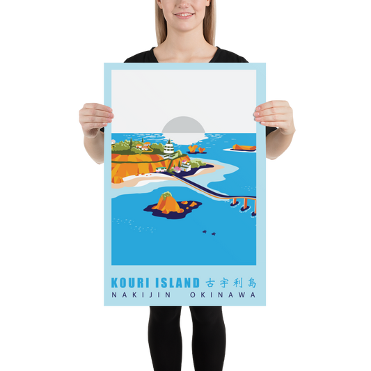 Kouri Island, Okinawa, Premium Travel Poster