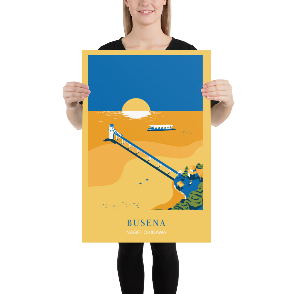 Busena of Nago City, Okinawa, Premium Travel Poster