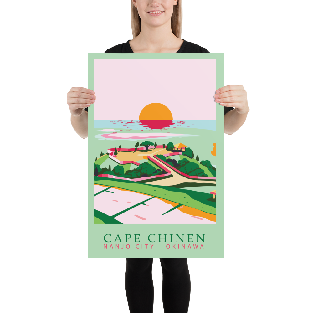 Cape Chinen, Okinawa, Premium Travel Poster