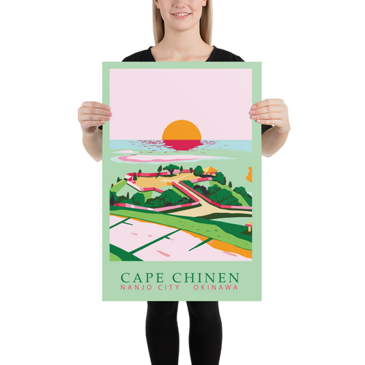 Cape Chinen, Okinawa, Premium Travel Poster