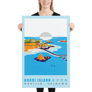 Kouri Island, Okinawa, Premium Travel Poster
