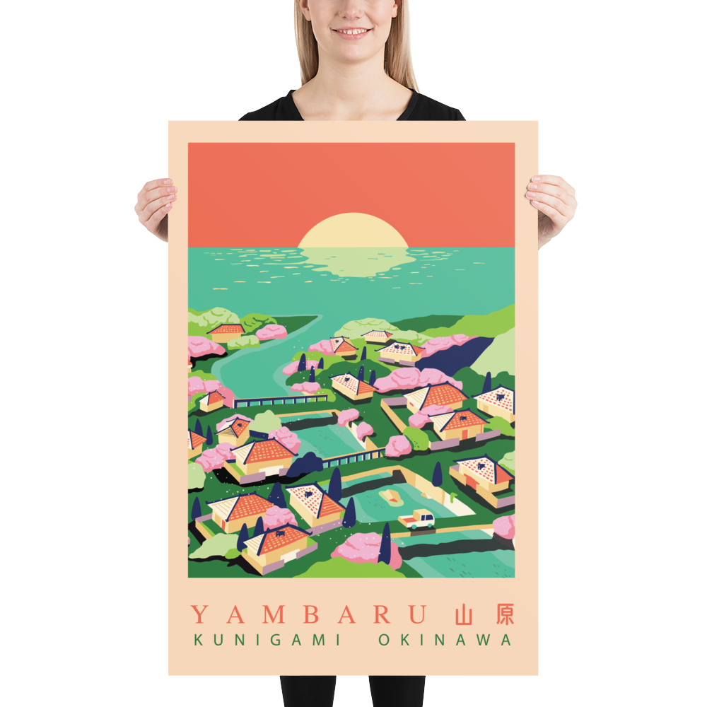 Yambaru Sakura, Okinawa, Premium Travel Poster