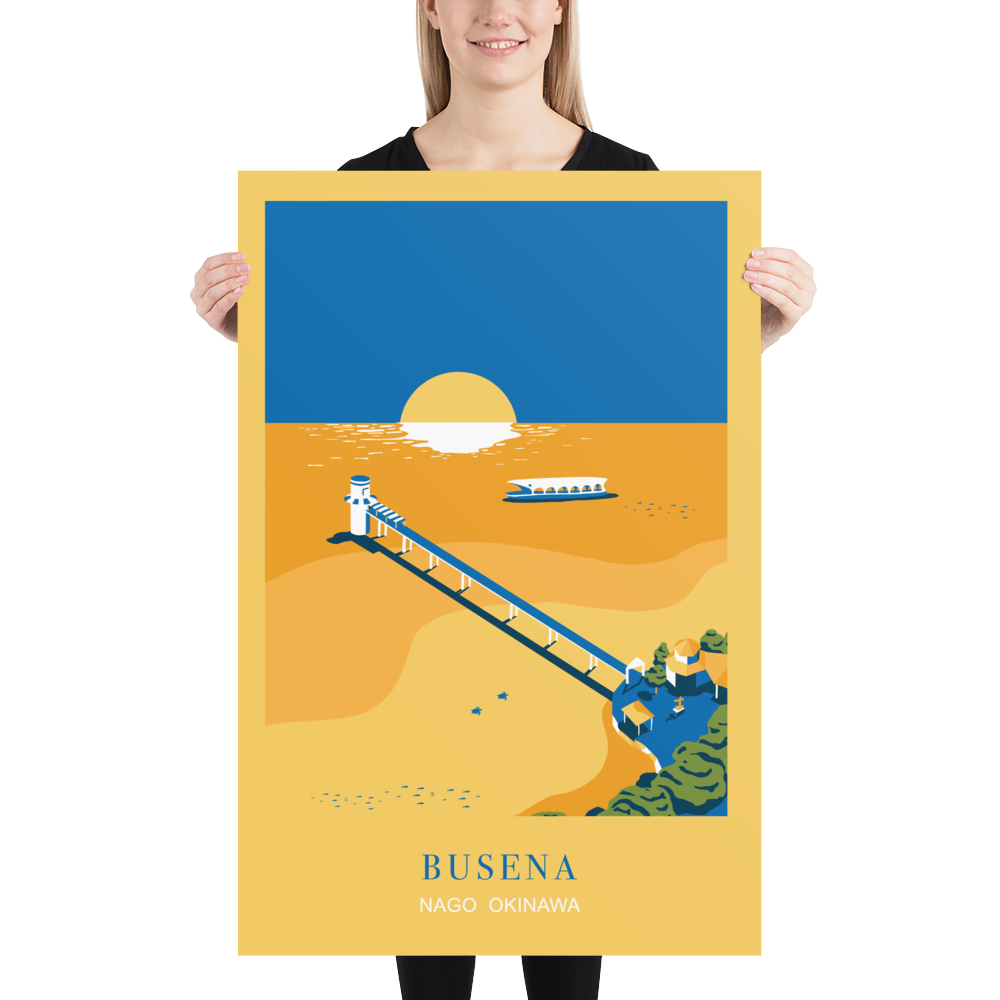 Busena of Nago City, Okinawa, Premium Travel Poster