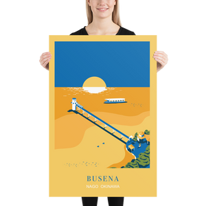 Busena of Nago City, Okinawa, Premium Travel Poster
