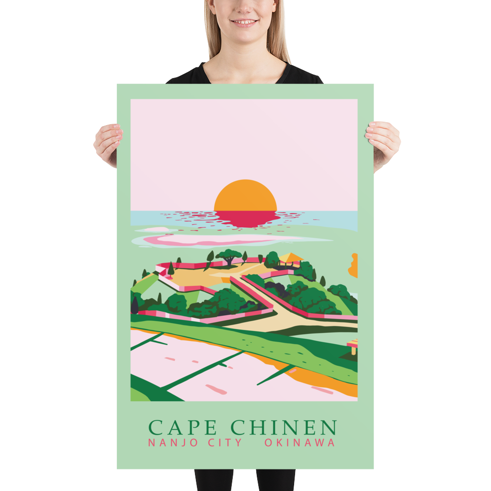 Cape Chinen, Okinawa, Premium Travel Poster – Oki Social Store