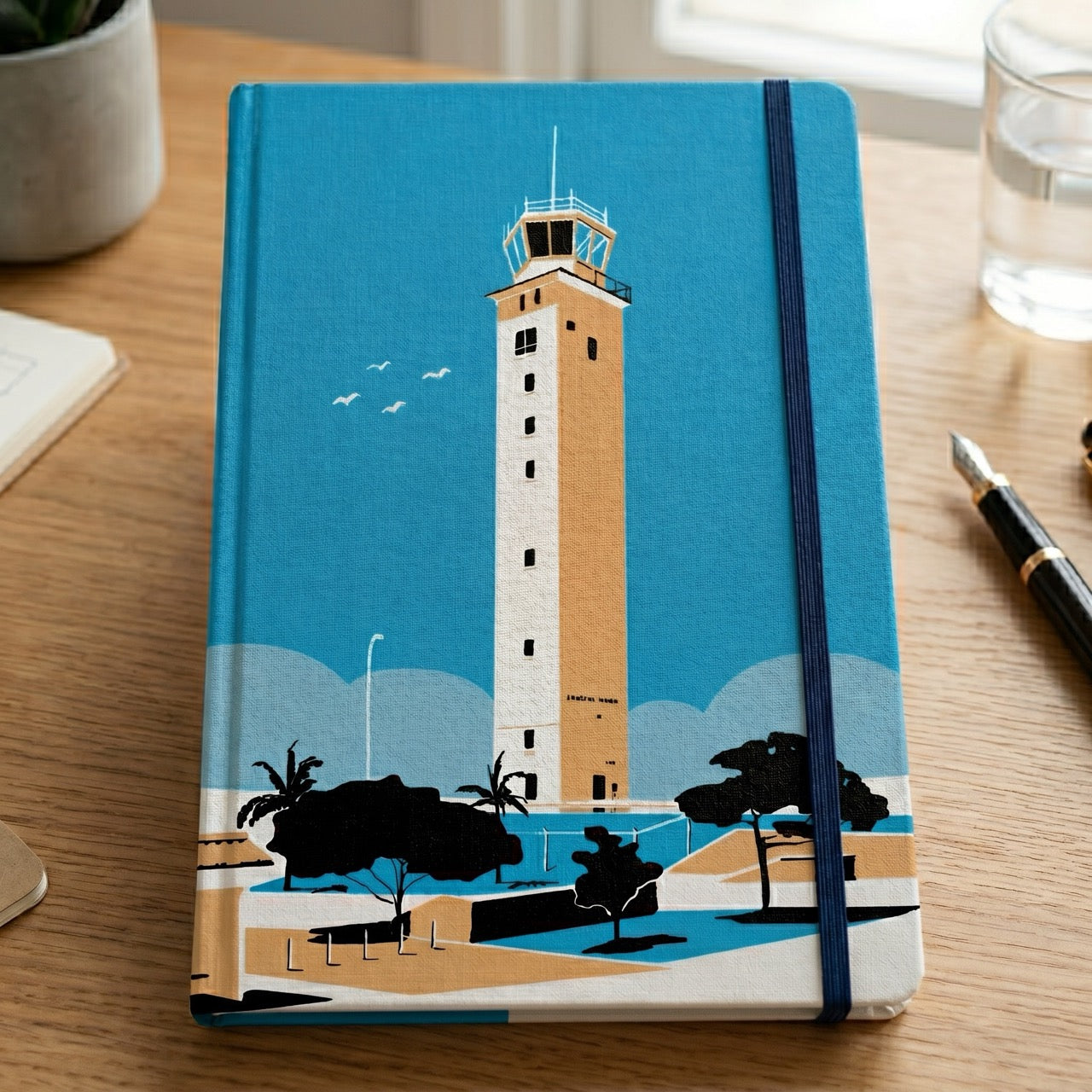 Digital Download: Minimalist Kadena Air Base Control Tower Illustration