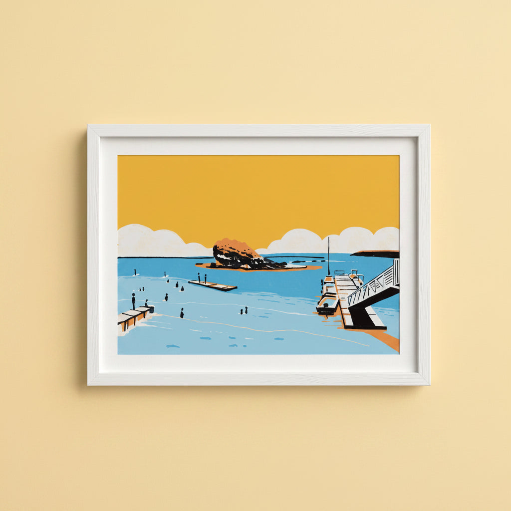 Digital Download: Minimalist Okinawa Kadena Marina Illustration