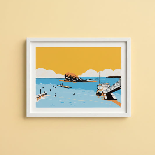 Digital Download: Minimalist Okinawa Kadena Marina Illustration