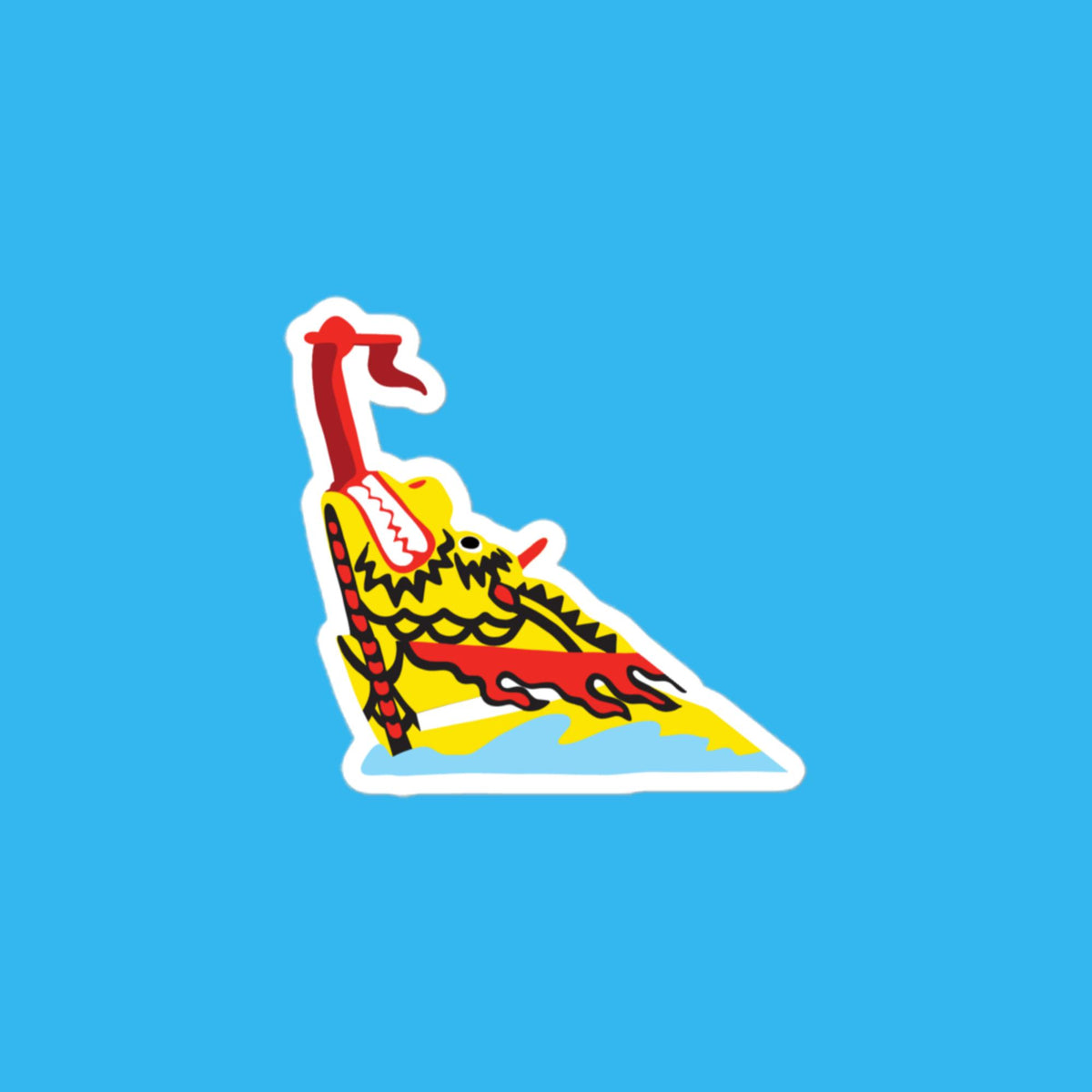 Okinawa Dragon Boat (Hari) Sticker Yellow – Oki Social