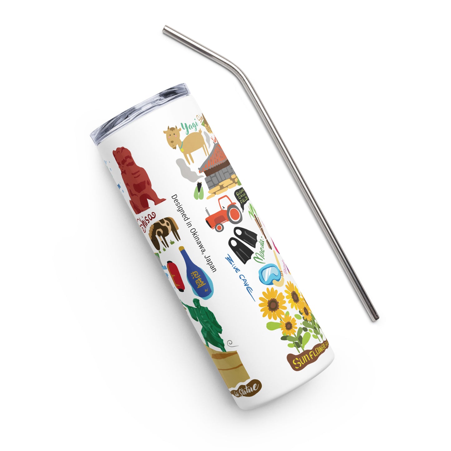 Yomitan Okinawa Inspired 20 Oz. Stainless steel tumbler