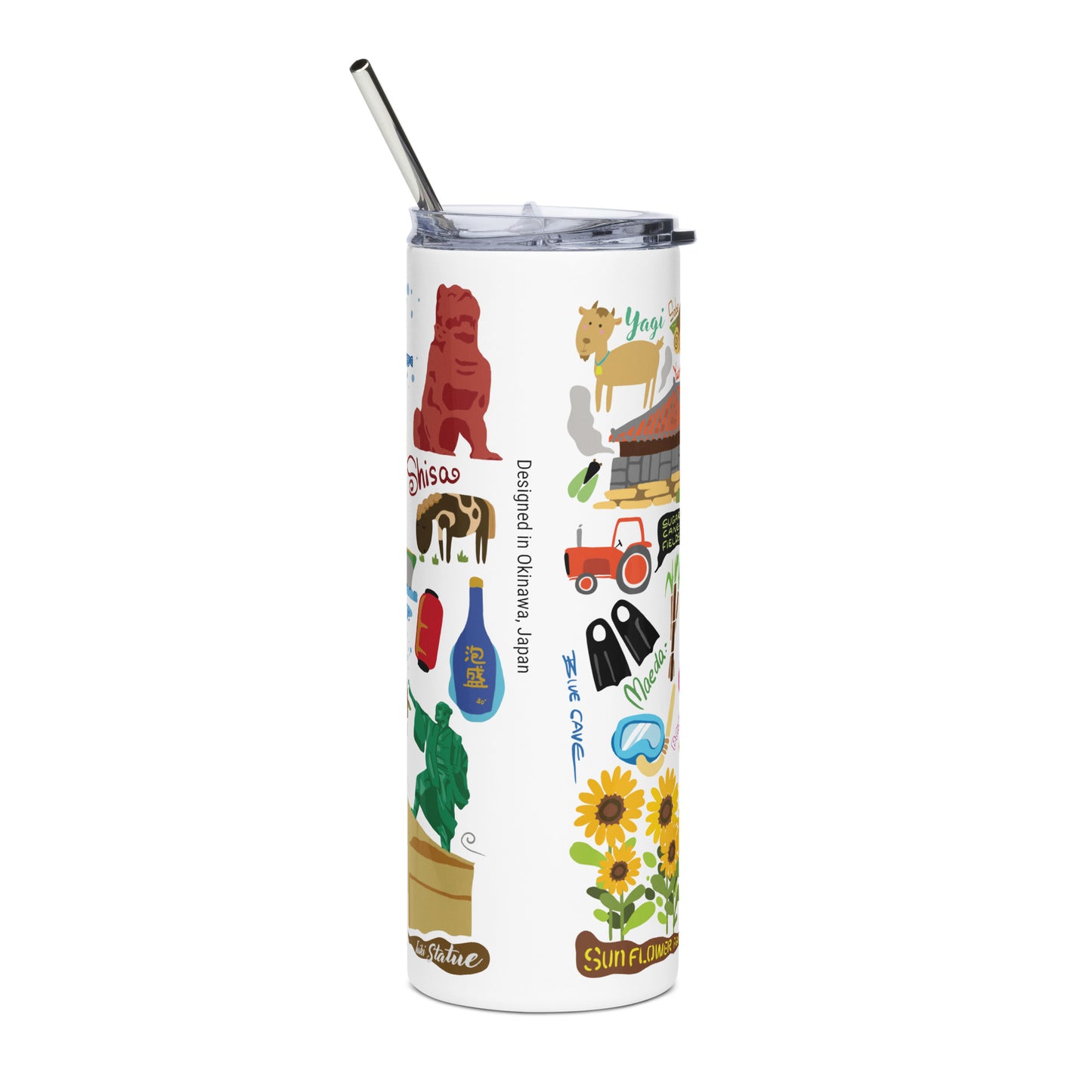 Yomitan Okinawa Inspired 20 Oz. Stainless steel tumbler