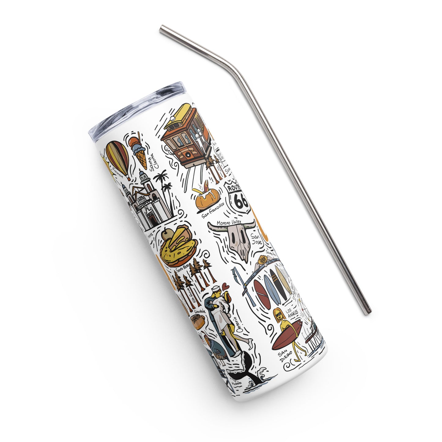 California Inspired 20Oz Stainless Steel Tumbler