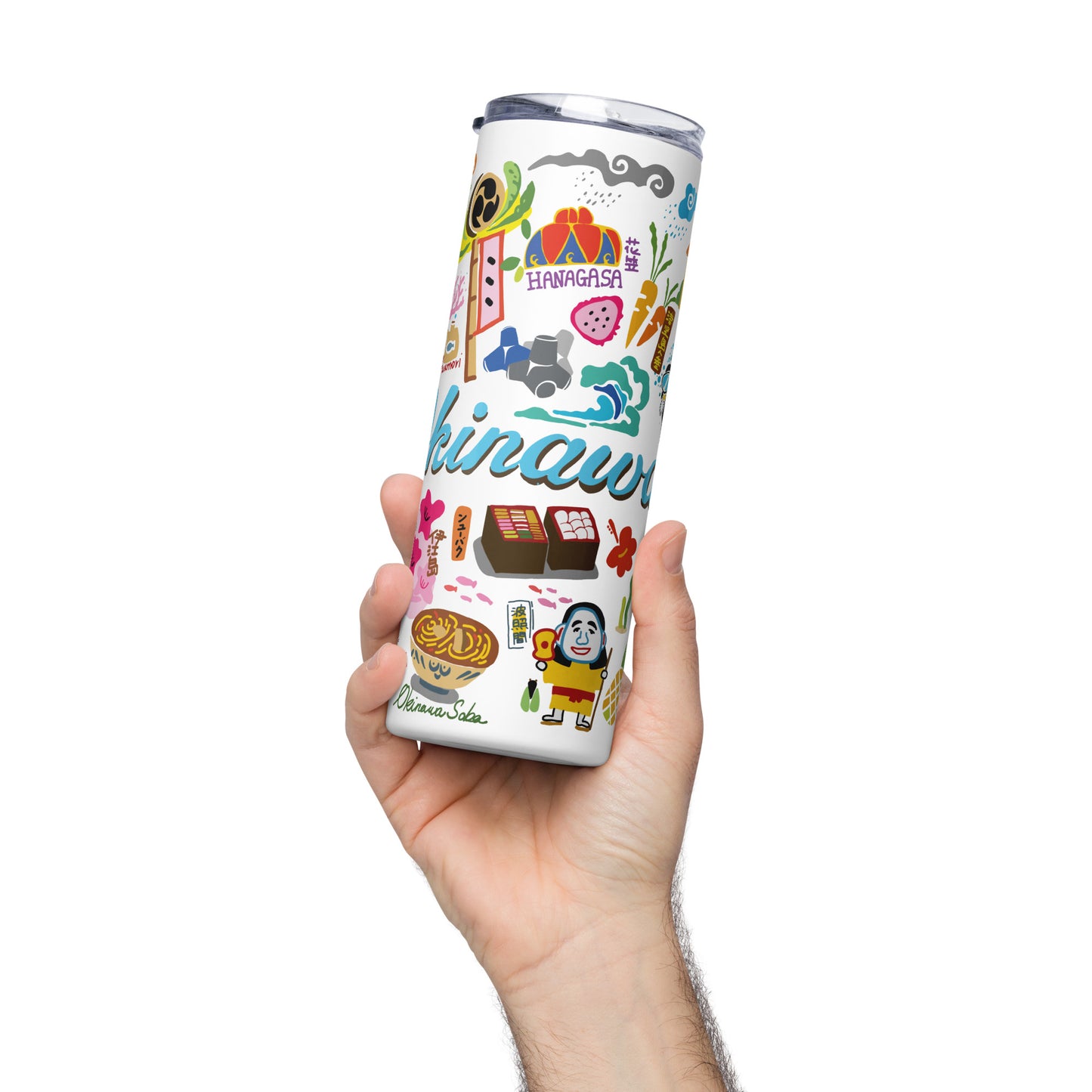 Okinawa Inspired 20 Oz. Stainless Steel Tumbler - Blue