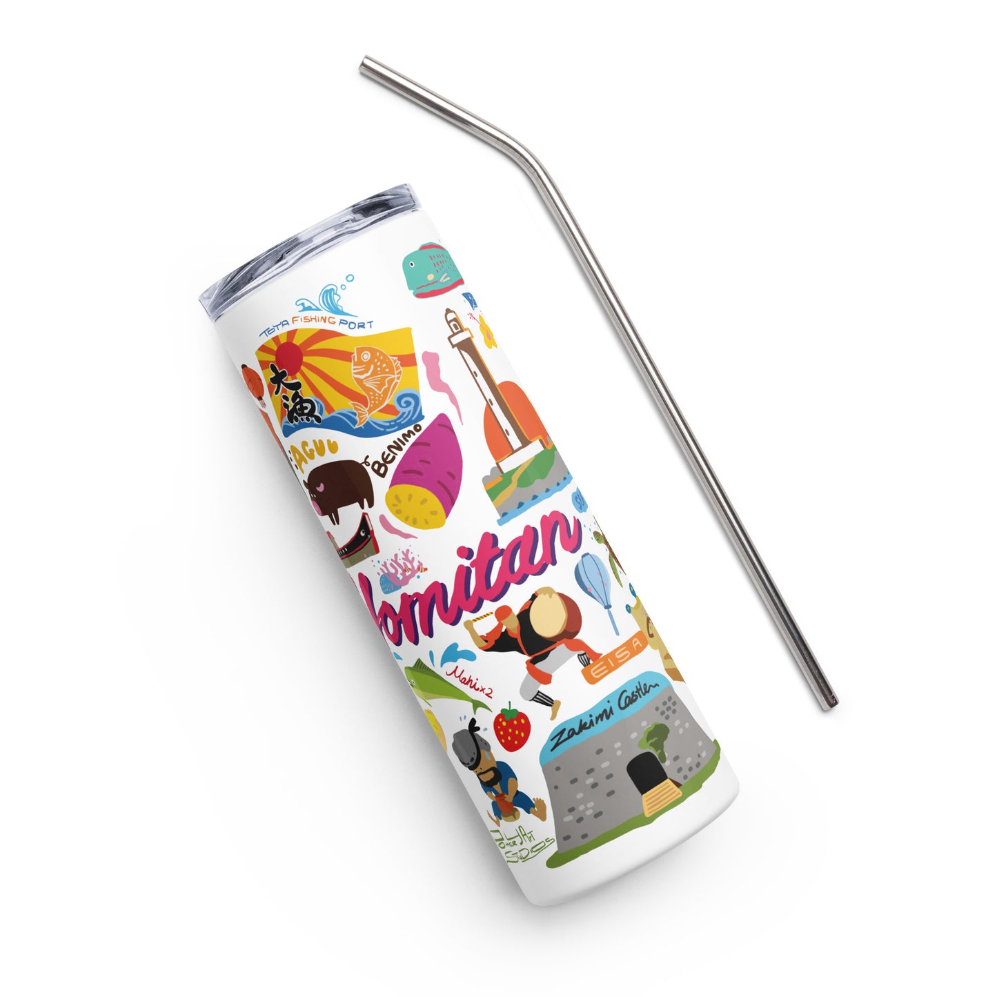 Yomitan Okinawa Inspired 20 Oz. Stainless steel tumbler