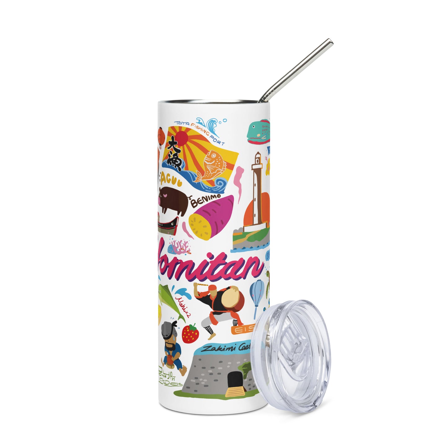Yomitan Okinawa Inspired 20 Oz. Stainless steel tumbler
