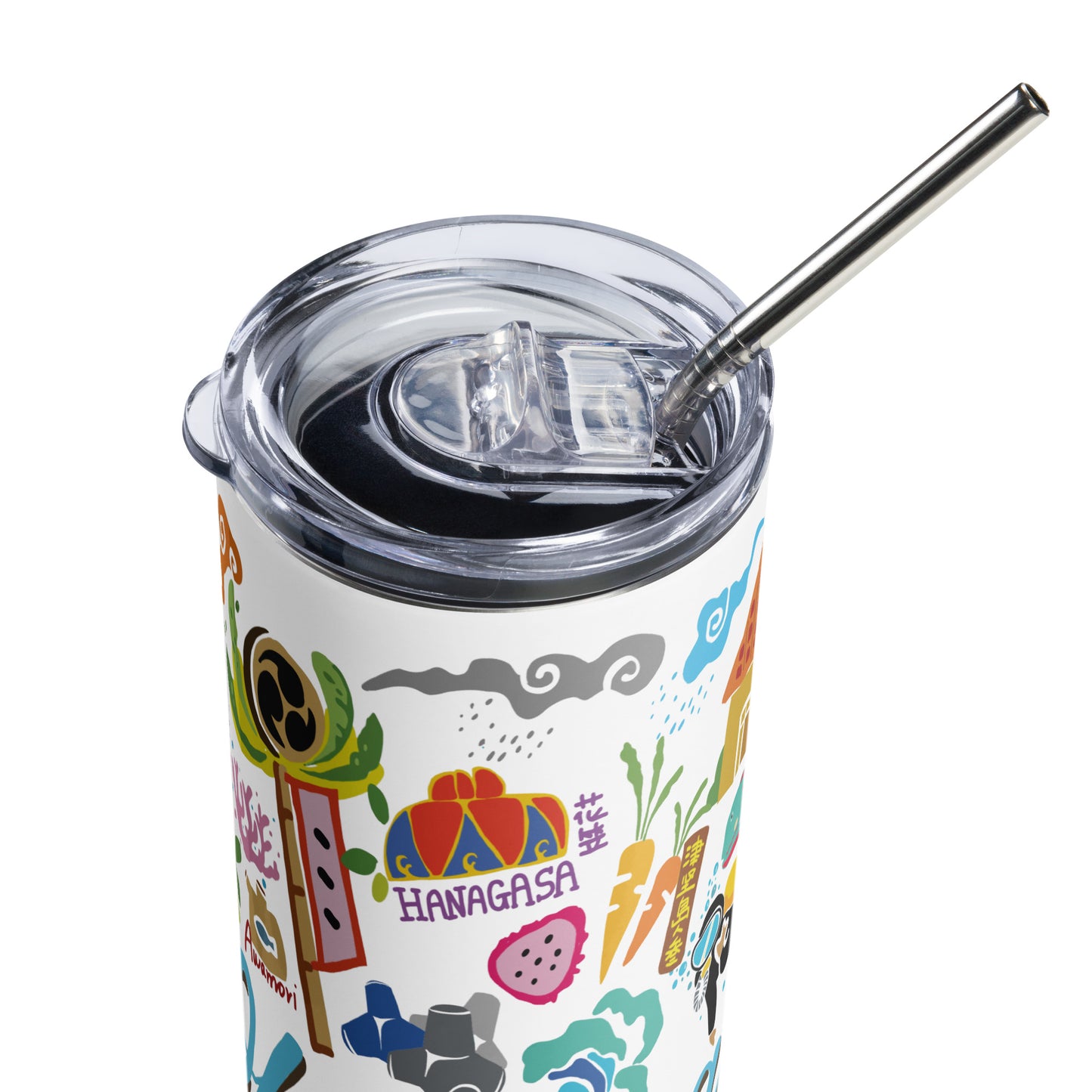 Okinawa Inspired 20 Oz. Stainless Steel Tumbler - Blue