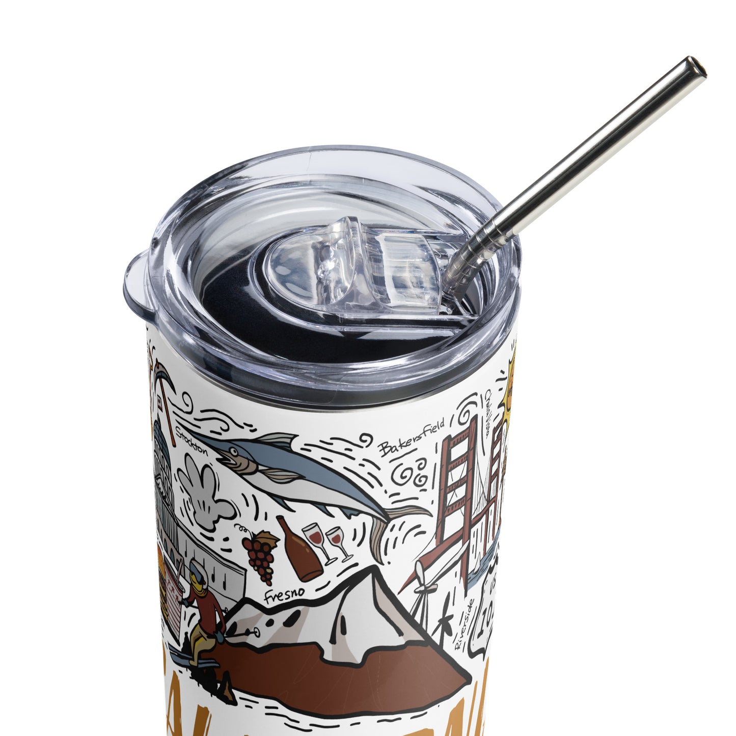 California Inspired 20Oz Stainless Steel Tumbler