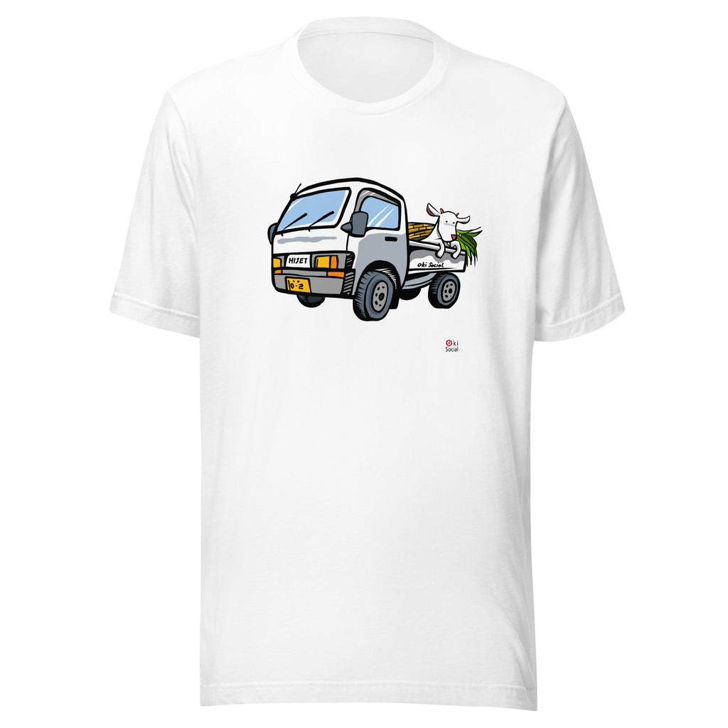 Okinawa Goat on Daihatsu Hijet Unisex T-Shirt