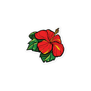 Okinawa Hibiscus Waterproof Sticker