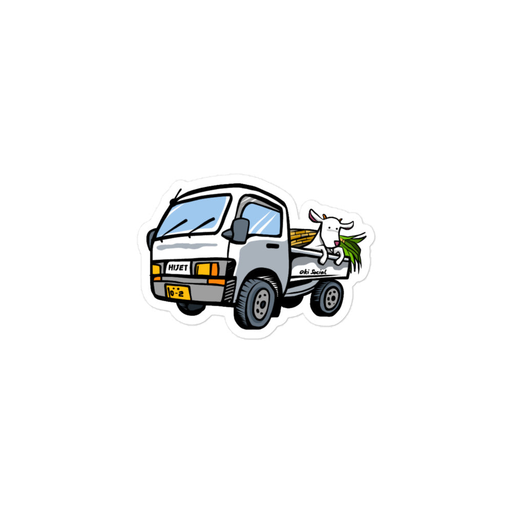 Kei Truck and Goat Waterproof Sticker