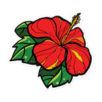 Okinawa Hibiscus Waterproof Sticker