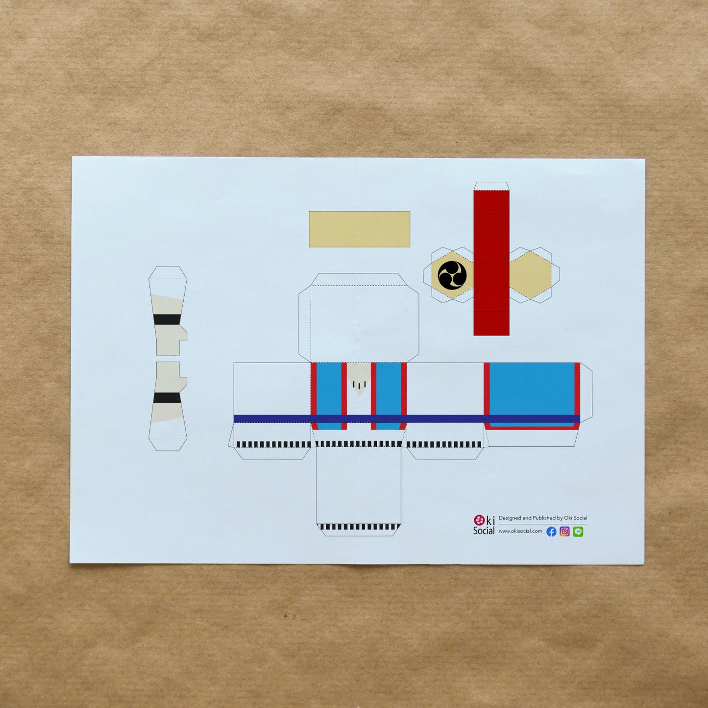 Okinawa Eisa Paper Toy - Digital Product