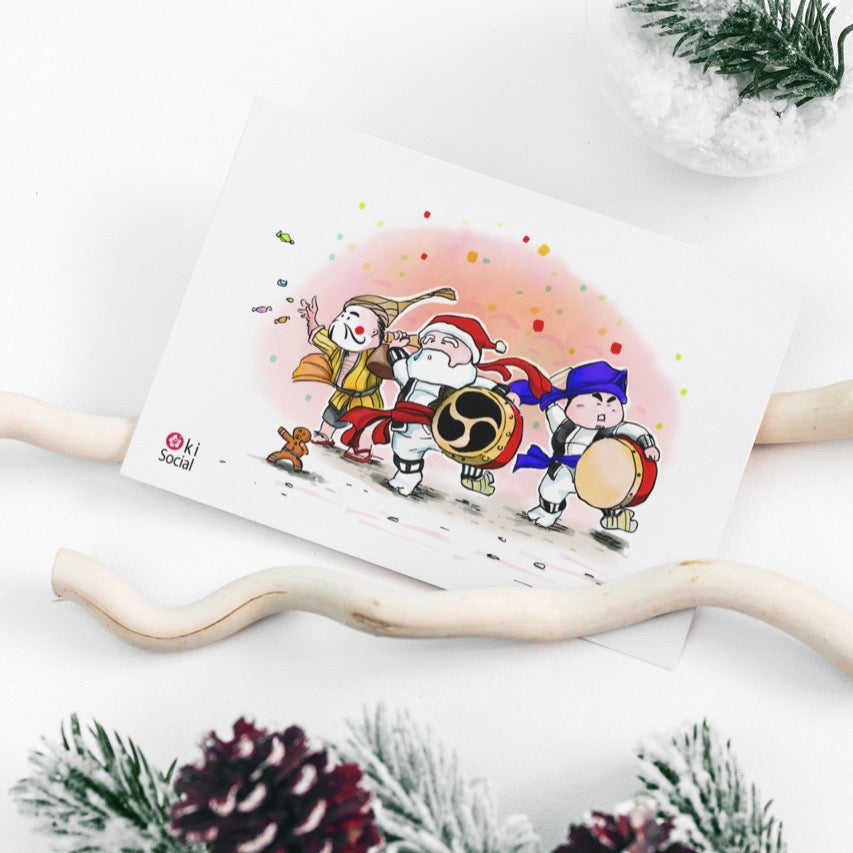 Okinawa Inspired Christmas Gift Card Set - 10 Assorted Designs