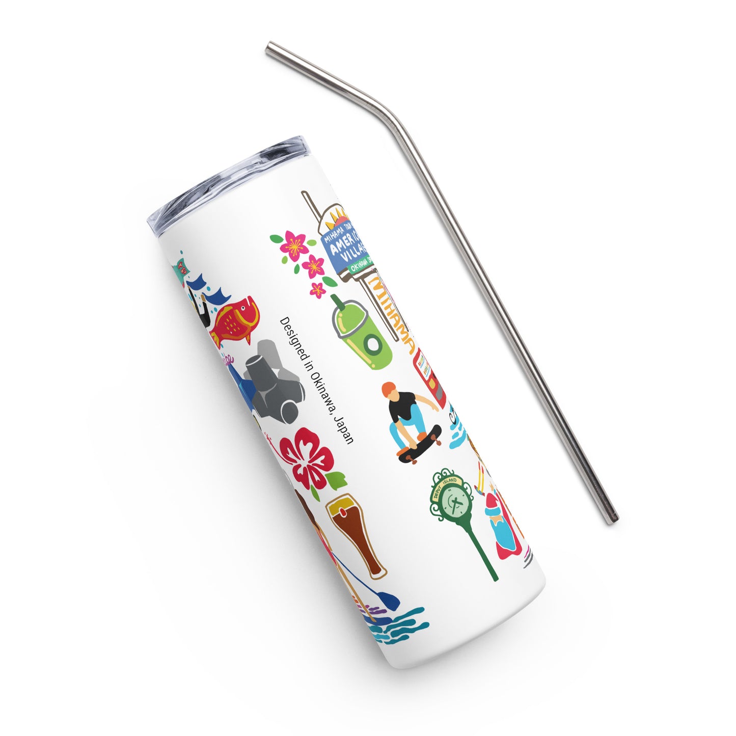 Chatan Okinawa Inspired 20 Oz. Stainless steel tumbler