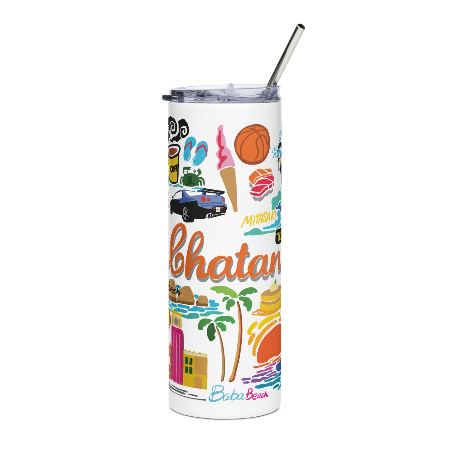 Chatan Okinawa Inspired 20 Oz. Stainless steel tumbler