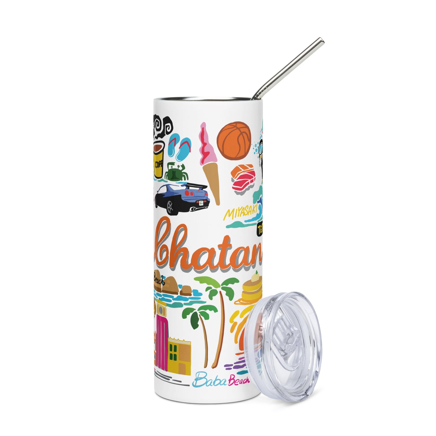 Chatan Okinawa Inspired 20 Oz. Stainless steel tumbler