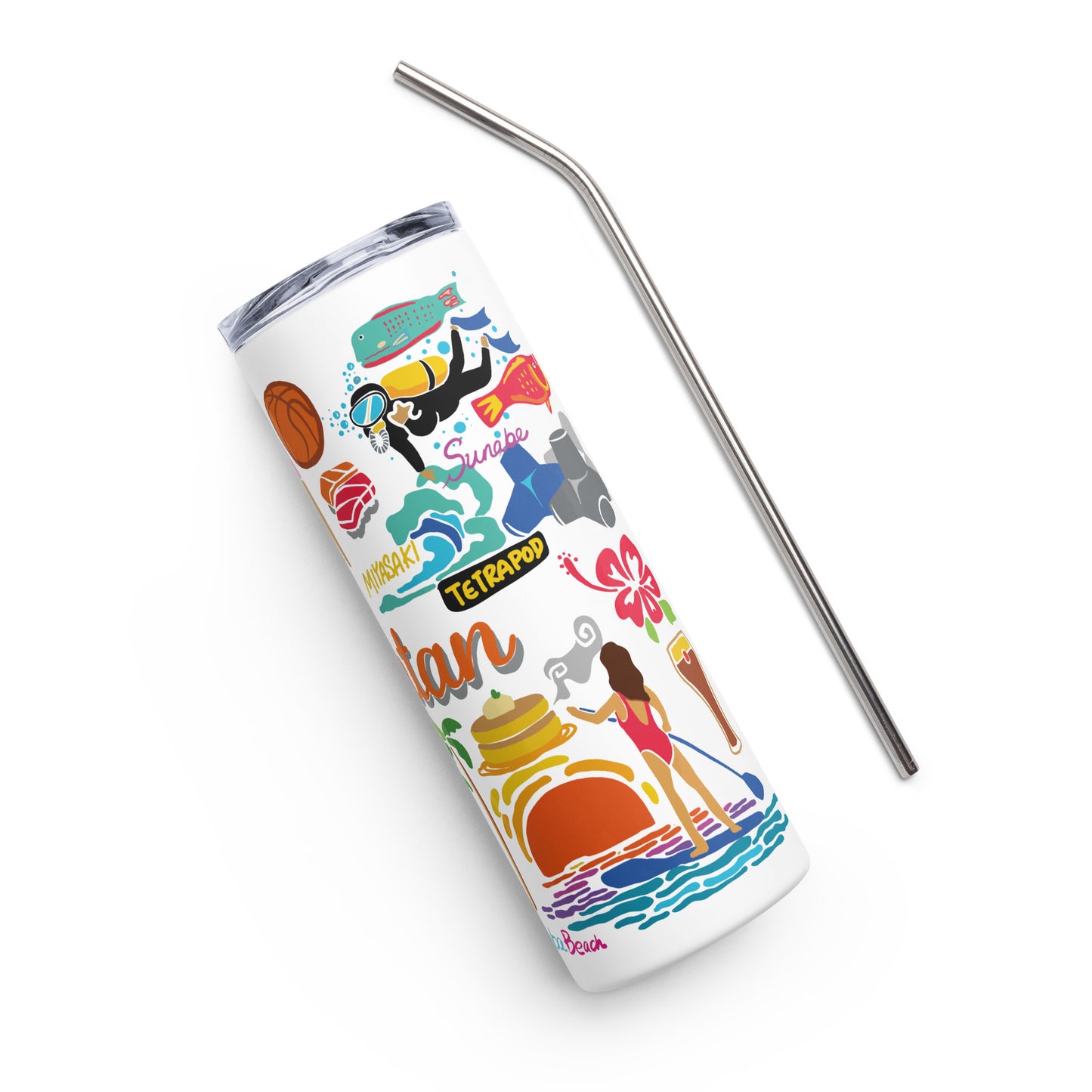 Chatan Okinawa Inspired 20 Oz. Stainless steel tumbler