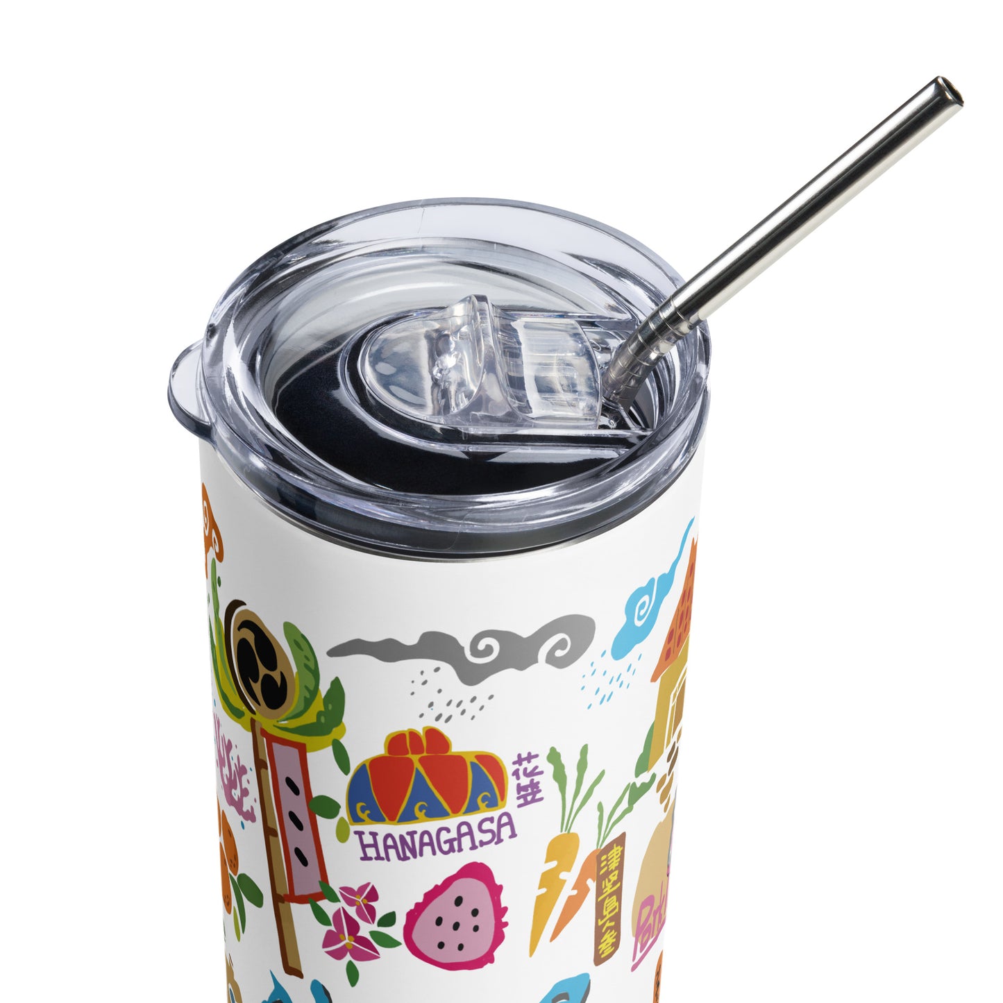 Okinawa Inspired Kanji 20 Oz. Stainless steel tumbler